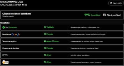 Site verificado e verdadeiro:ser777com